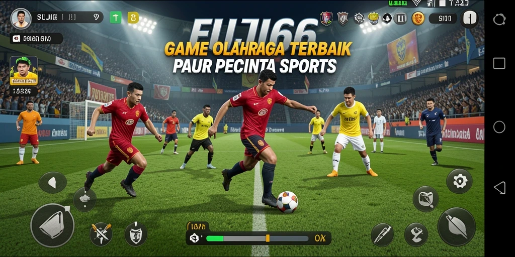 Tampilan utama gameplay FUJI66 yang menampilkan berbagai olahraga seru.
