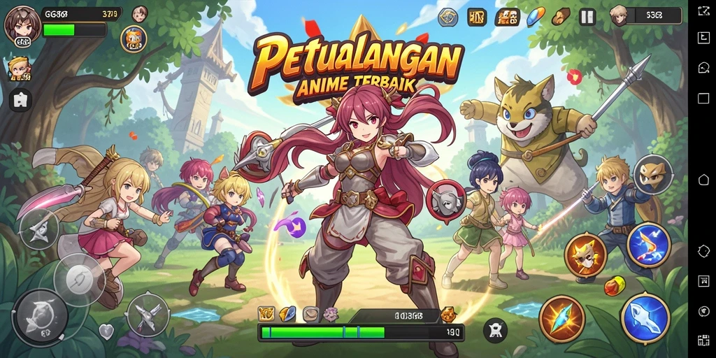 Screenshot GG368 yang menunjukkan karakter anime dalam pertempuran spektakuler.