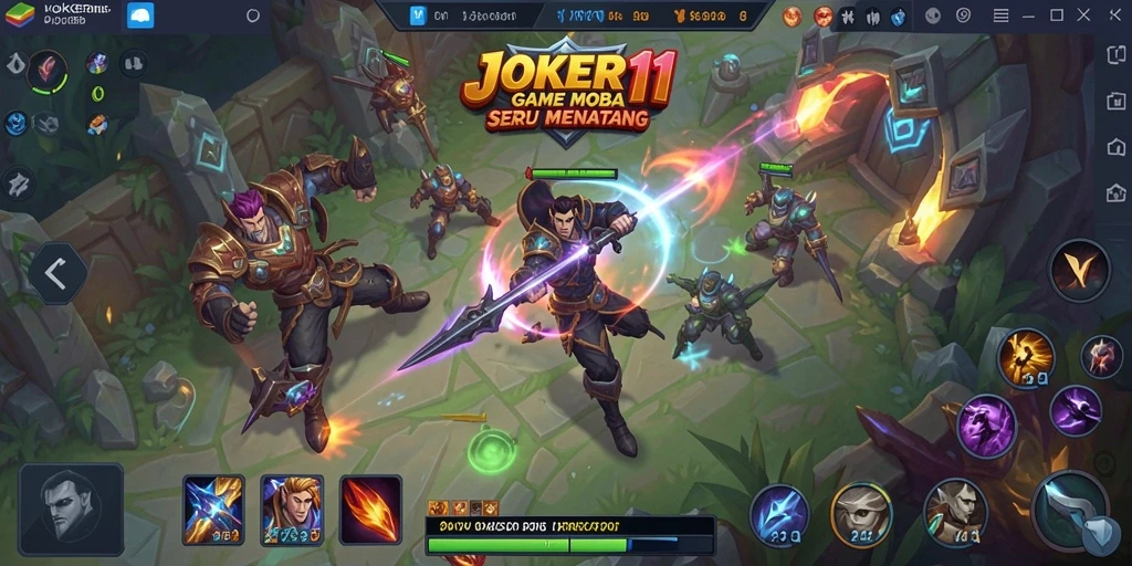 Gameplay seru di JOKER11 dengan karakter unik.
