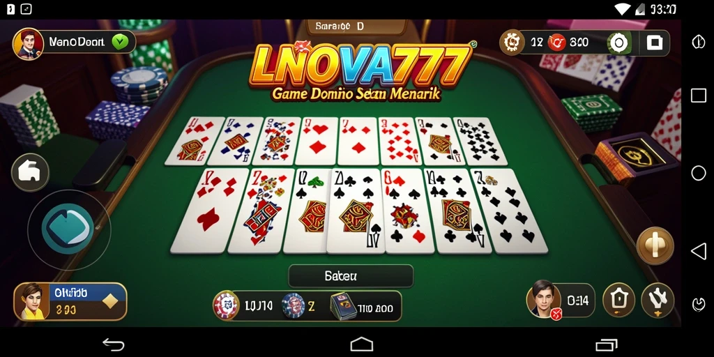 Tampilan menarik dari gameplay LNOVA777 dalam aksi permainan Domino.