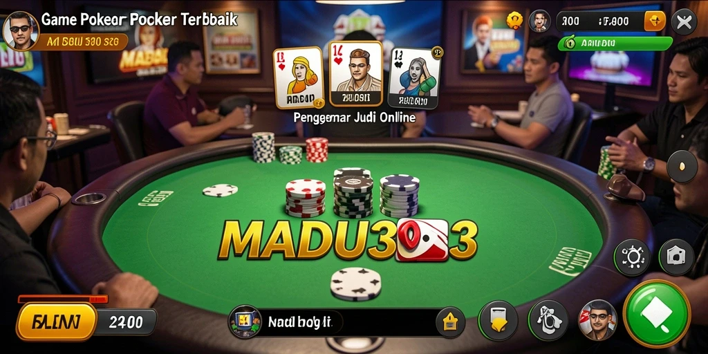Tampilan seru gameplay Poker di MADU303 yang menarik.