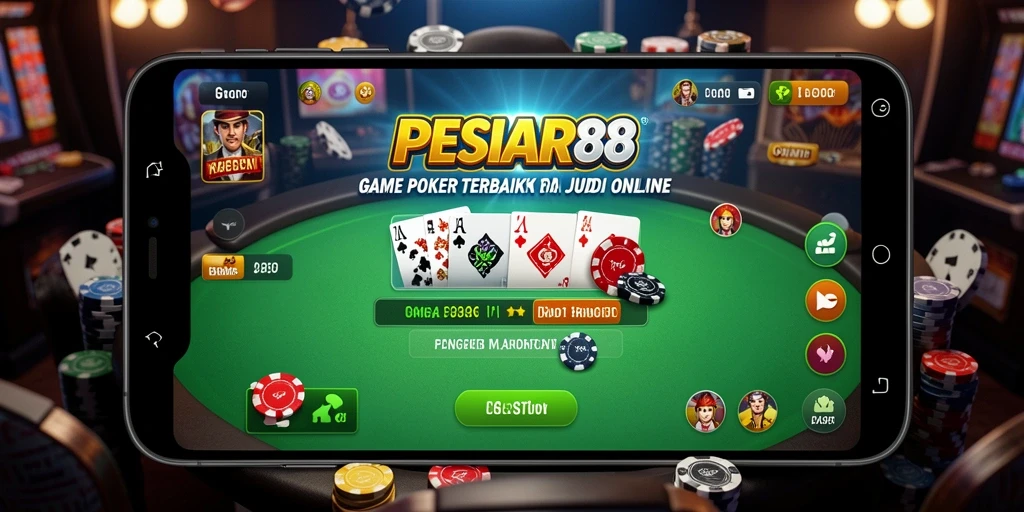 Screenshot PESIAR88 menampilkan gameplay poker yang menarik dan interaktif.