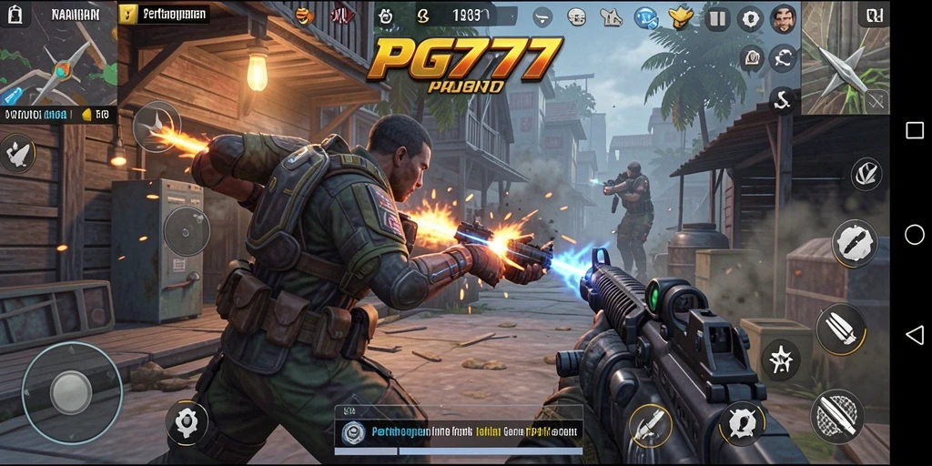 Gameplay mendebarkan di PG777 dengan aksi tembak-menembak yang intens.