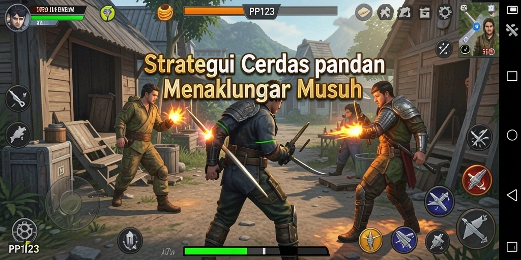 Gameplay mendebarkan dalam pertempuran strategi tim.