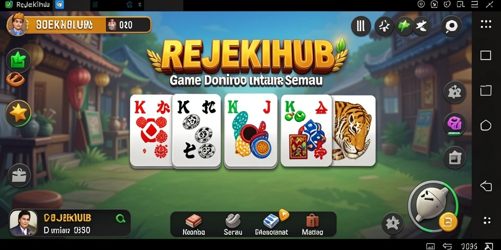 Screenshot gameplay REJEKIHUB menampilkan keseruan permainan Domino.