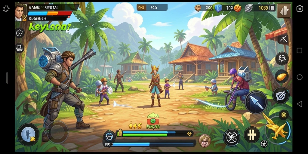 Tampilan gameplay RK55 yang penuh warna dan menarik.