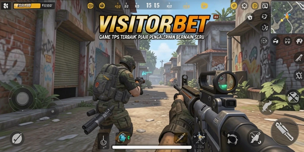 Screenshot gameplay seru dari VISITORBET dengan aksi tembak-menembak yang mendebarkan.